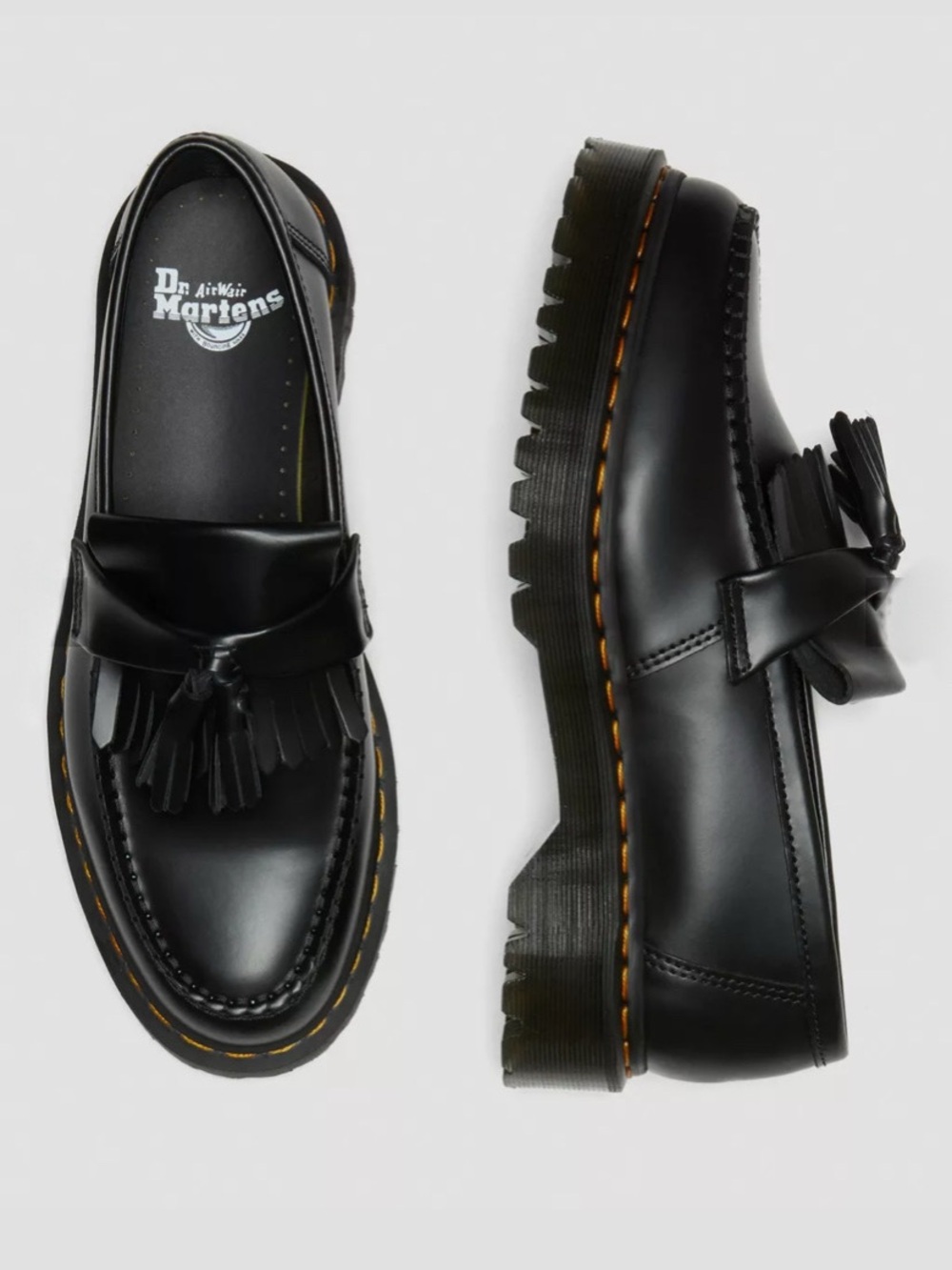 NWT Dr. Martins  ADRIAN BEX smooth black leather loafers.